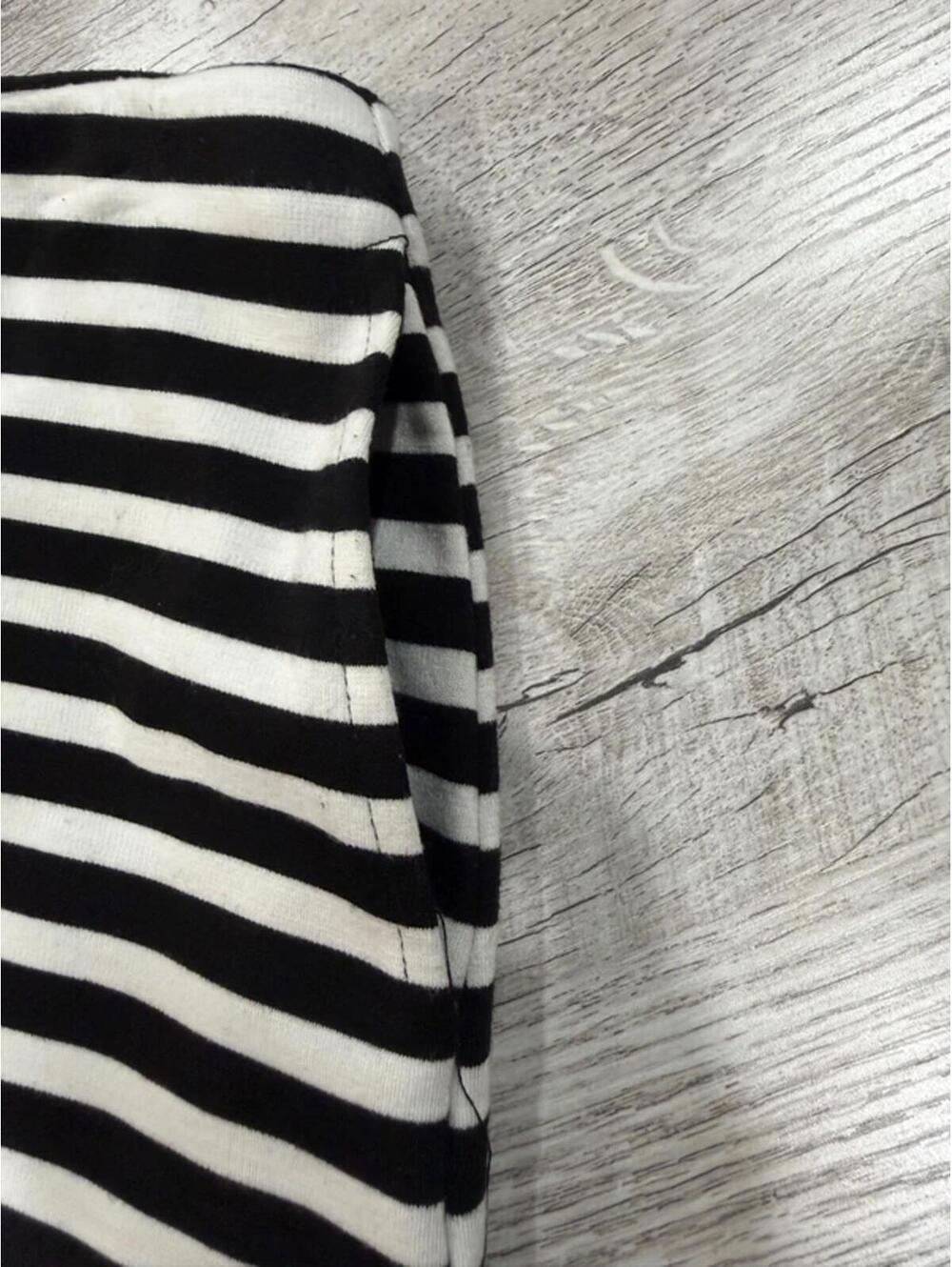 Merona Striped Bodycon Mini Skirt Stretch Y2K Office Coastal Chic - Picture 3 of 5